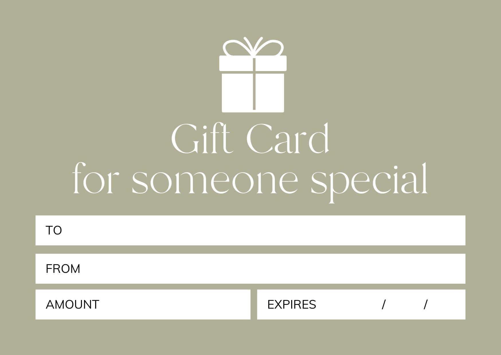 E-Gift Card (can be personalized), Love Cherish