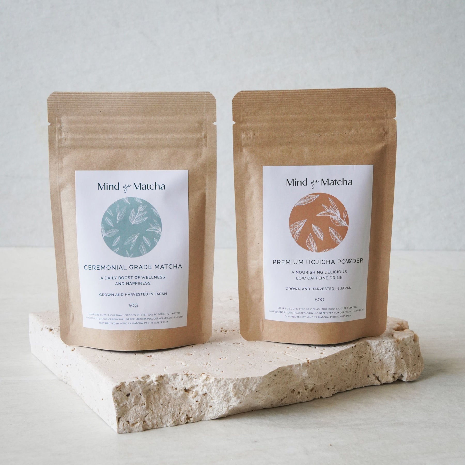 ceremonial grade matcha and premium hojicha powder bundle