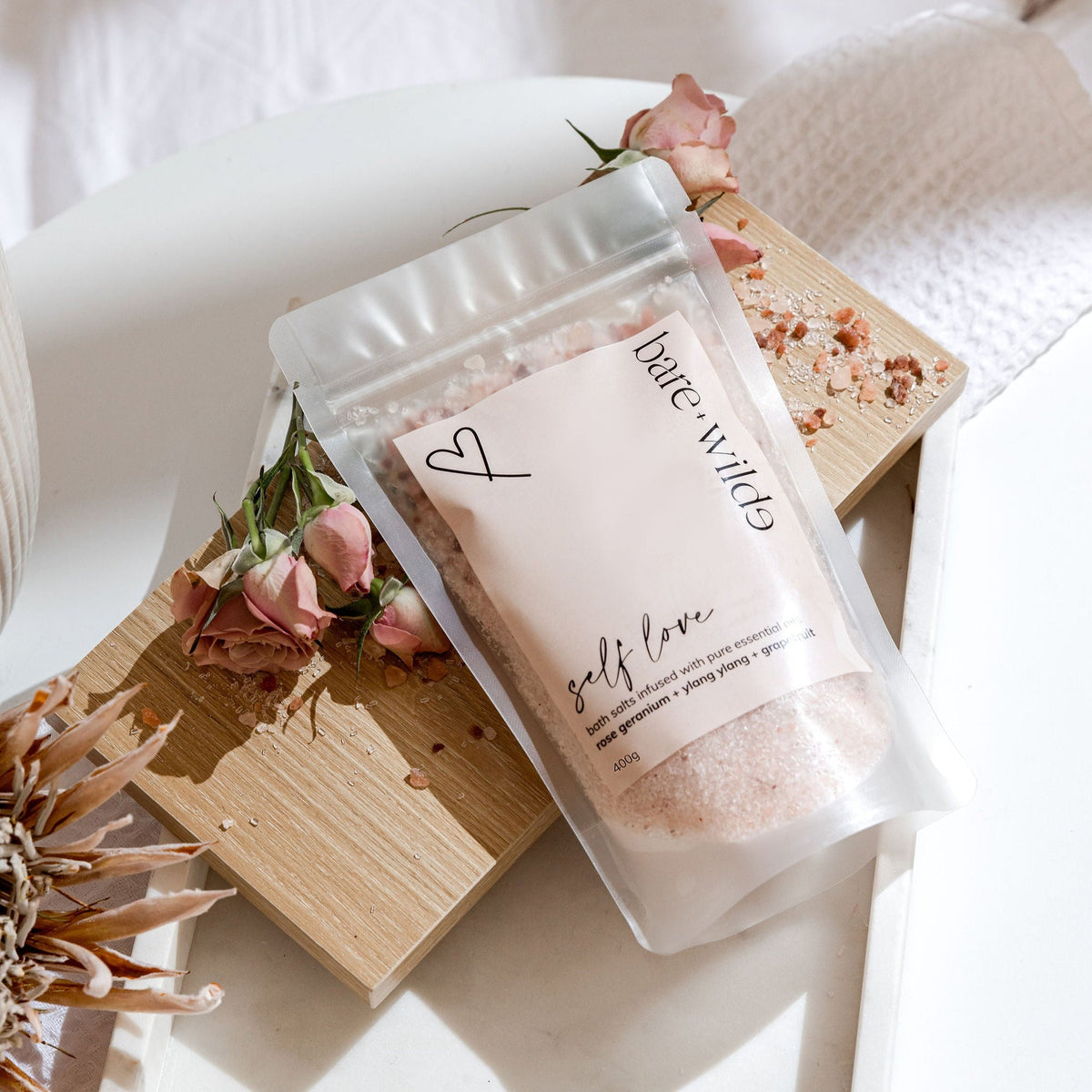 Self Love Bundle: Candle + Bath Salt Blend
