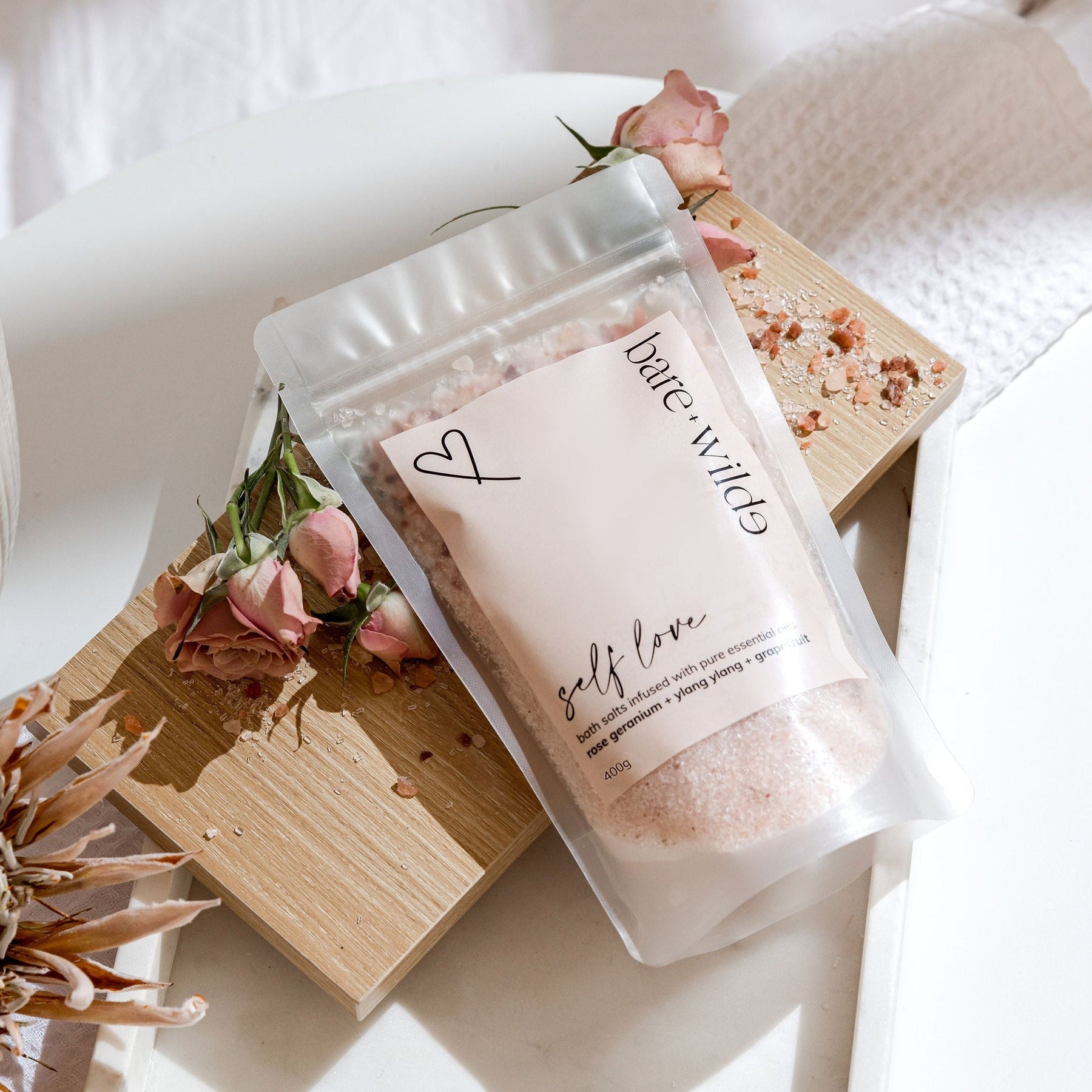 Self Love: Bath Salts infused with Pure Essential Oils